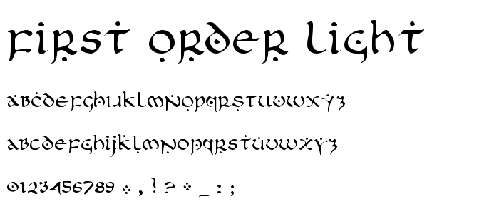 First Order Light font